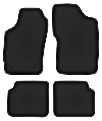 Obrázok produktu pre Velúrové autokoberce pre: Peugeot 205 1983-1998 (hatchback) – sada 4 ks, čierne, na mieru – Wielganizator DURBAN
