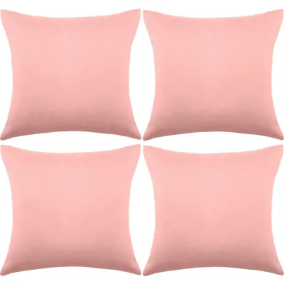 Obrázek produktu pro Potah na polštář 45x45 cm, růžová barva, sada 4 kusů, voděodolný, určený pro venkovní použití