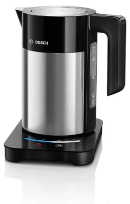 Productafbeelding van Bosch TWK7203 waterkoker, 1,7 liter, 1850 W, zwart, roestvrij staal