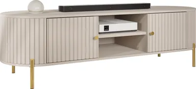 Produktbild von MIRJAN24 TV-Lowboard Sepiroz 180 2D, Stilvoll Wohnzimmer, TV-Lowboard mit zwei Drehtüren (Farbe: Sandbeige)