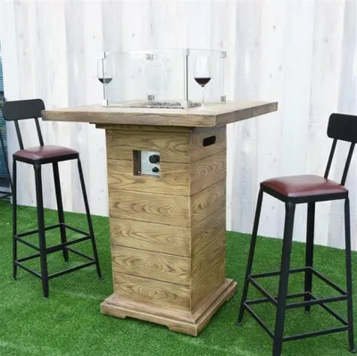 Produktbild von Elementi Gasfeuerstelle "Rova Bar" in Holz-Optik