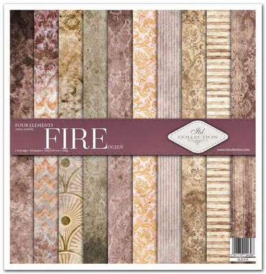 Produktbild von Scrapbooking-Papier Set 30×30 cm – SLS-014 Four Elements: Fire – ITD Collection