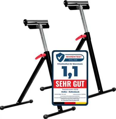Produktbild von Melko 2 Stück Rollenbock 90kg höhenverstellbar 66-105 cm Arbeitsbock Rollenständer