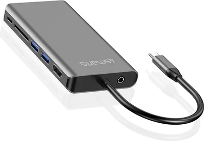 Produktbild von 4smarts 458723, USB 3.2 Gen 1 (3.1 Gen 1) Type-C, 60 W, 1000 Mbit/s, Grau, SD, SDHC, SDXC, 4K Ultra HD