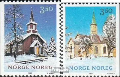 Produktbild von Briefmarken Norwegen 1993 Mi 1141-1142 (kompl.Ausg.) postfrisch Weihnachten