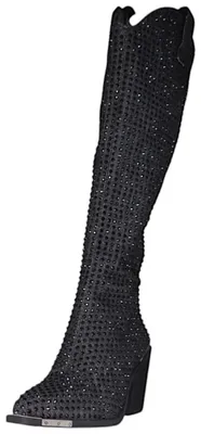 Produktbild von Buffalo Damen Elegante Stiefel West Boot Hi Glam 1221049 Schwarz