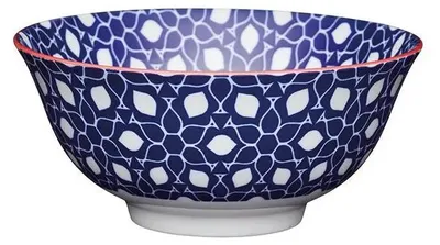 Image de KitchenCraft ECMKCBOWL26SET - Set de Bols de en céramique avec motif floral géométrique décoratif, faïence.