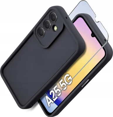 Zdjęcie produktu dla Etui do Samsung A25 5G silikonowe MATOWE + Szkło ochronne na ekran 9H