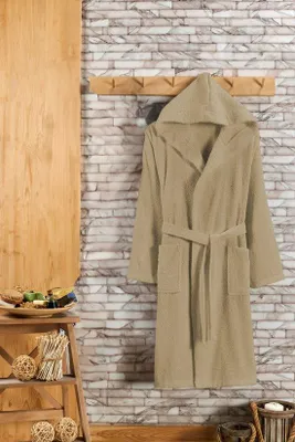 Produktbild von Badjas met Capuchon - Luxe Badjas Dames & Heren Capuchon - Sauna badjas -