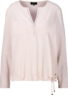 Produktbild von Bluse aus Viskose in Satinoptik mit Rundhalsausschnitt Rosenwasser Regular Fit Größe 38