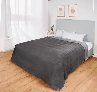 Produktbild von Tagesdecke Steppdecke Bettüberwurf Decke Bettdecke Schwarz 200x220 cm