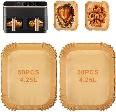 Produktbild von Hitzebeständiges Backpapier 21x17cm für Airfryer 100 Stück