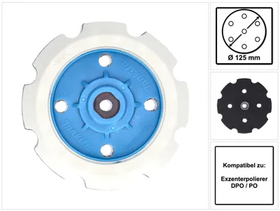 Obrázek produktu pro Brusný kotouč Makita - suchý zip/125 mm 125 mm