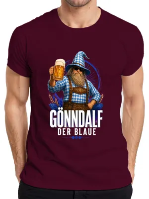 Immagine prodotto di Magia di Gandalf il Grigio, birra, , Baviera, divertente, maglietta da uomo, colore bordeaux, taglia 3XL