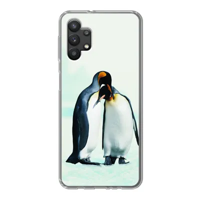 Produktbild von MuchoWow® Handyhülle Schutzhülle Hülle für Samsung Galaxy A32 5G Pinguine - Schnee - Familie Silikon Softcase Handy Hülle - Softcase