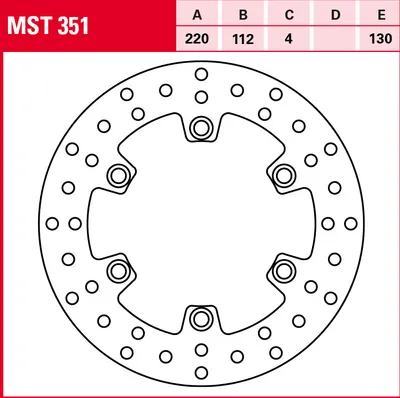 Produktbild von TRW Bremsscheibe Allround starr MST351 WR125