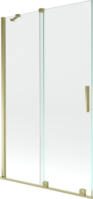 Zdjęcie produktu dla Mexen Velar parawan nawannowy 2-skrzydłowy rozsuwany 110 x 150 cm, transparent, złoty - 896-110-000-01-50