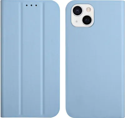 Produktbild von König Design Hülle kompatibel mit Apple iPhone 13 mini Kunstleder Handyhülle - Handy Case Blau