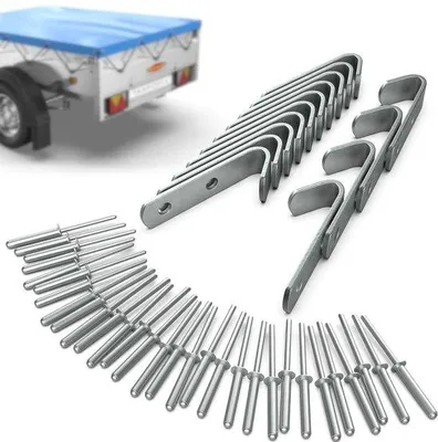 Produktbild von Stabile Stahlhaken für Anhängerzelt, 20-teilig, robust und galvanisiert