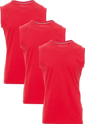 Produktbild von Mivaro Herren Tank Top 3er Pack aus Baumwolle in Rot - ärmelloses Basic Shirt mit Rundhals, Regular Fit, Größen S bis XXL