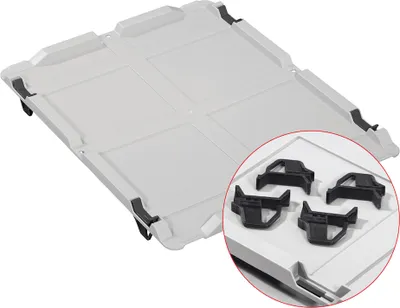 Produktbild von SparSet 10x Auflagedeckel Set Eurobox NextGen mit 4 schwarzen Schiebeschnappverschlüssen | BxT 40x60 | Eurobehälter, Transportbox, Transportbehälter, Stapelbehälter