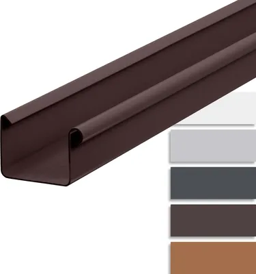 Produktbild von INEFA Dachrinne kunststoff Kastenrinne 200cm NW68 / 68mm Dunkelbraun Dachrinnenzubehör, Regenrinnen PVC , einfache Montage,  Germany