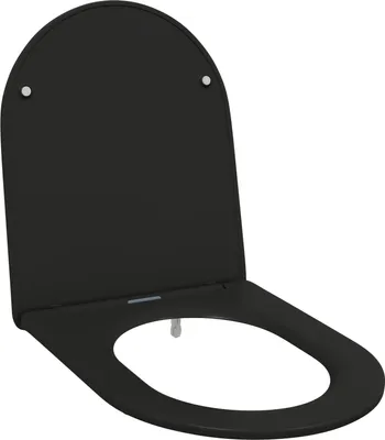 Produktbild von Möbel Toilettensitz Quick Release Absenkautomatik Duroplast Schwarz - WC- Sitze Neu38858