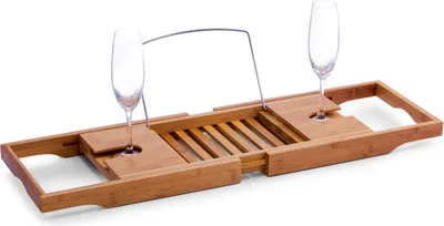 Produktbild von Zeller Badewannenablage, Bamboo/Metall verchromt 70-105x22x4