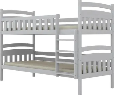 Zdjęcie produktu dla Łóżko piętrowe JULITA 180x80 białe drewniane