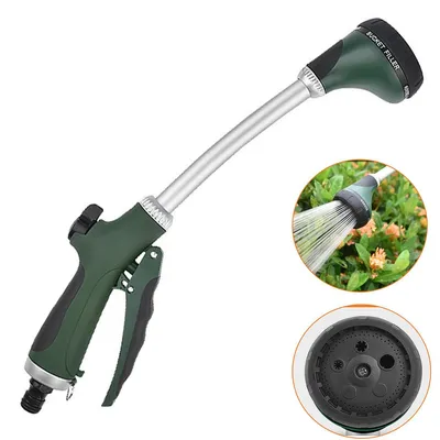 Produktbild von Gartenbewässerungsstab mit Handgriff – 5 Sprühfunktionen, 40 cm, Wasserfluss einhändig regulierbar, ideal zum Gießen & Reinigen