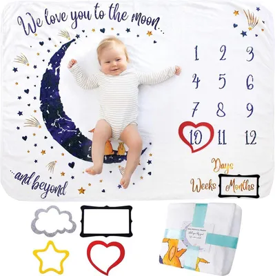 Produktbild von Meilenstein-Decke – Baby – Geburt – Meilenstein – Decke – Milestone – Babyparty – Babygeschenk – Erinnerung – Das beste Geburtsgeschenk!