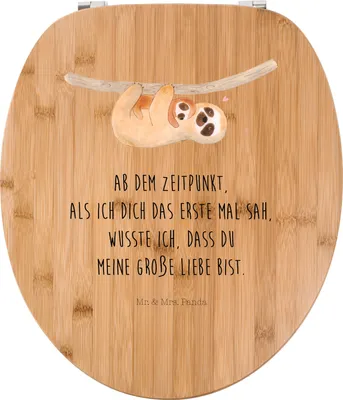Produktbild von Mr. & Mrs. Panda WC Deckel Faultier Kind - Transparent - Geschenk, klo, Toilettendeckel, Sitz, Liebe, Geburt, Mutter, Klobrille, WC-Sitz, Klodeckel, Deko, Baby, Faulheit