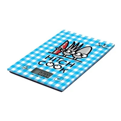 Obrázek produktu pro JATA Mod. 732K, Elektronická kuchyňská váha, 5 kg, 1 g, Modrá, Pracovní deska, Obdélník
