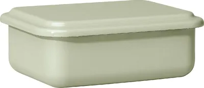 Zdjęcie produktu dla Riess pojemnik do przechowywania mały z pokrywką 15 cm emaliowany szałwiowy zielony