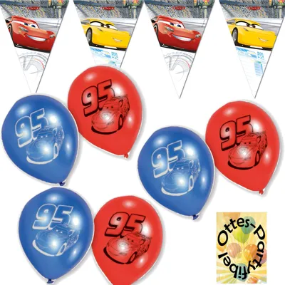Produktbild von Cars-Deko-Set 1 - Luftballons Wimpelkette