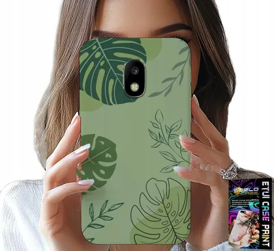 Obrázok produktu pre Puzdro Pre Samsung Galaxy J5 2017 - Zelené Listy Kvetinový Vzor Zadné Puzdro