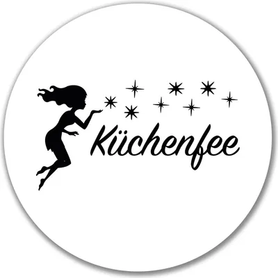 Produktbild von Huuraa Aufkleber Küchenfee Sternenstaub 10cm rund Sticker Geschenkidee