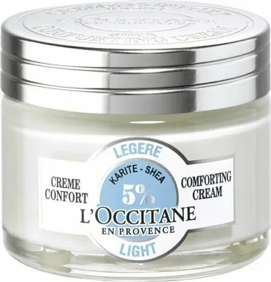 Zdjęcie produktu dla L'Occitane Shea Light Comforting Face Cream, Kobiety, 50 ml, Krem, Skóra normalna, Skóra wrażliwa, Dzień i Noc, Nawilżający