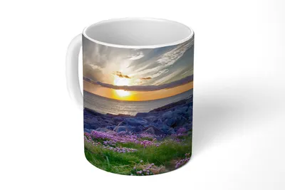 Produktbild von KitchenYeah® Tasse Kaffeetasse Kaffeebecher 350 ml Sonnenuntergang in Tangasdale Teetasse - Fototasse - Becher - Keramikbecher - Teebecher - Kaffeetasse - Bürotasse