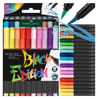 Produktbild von Faber-Castell 116452, 20 Farben, Gemischte Farben, Pinselspitze, Gemischte Farben, Rund, 20 Stück(e)