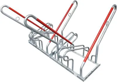 Produktbild von Fahrradständer Schulte E-Bike doppelseitig für 4 Räder mit Reifenbreite bis 7,5 cm feuerverzinkt