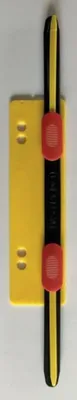 Image de HASenPfeil 1398520 Bande d'agrafes plastique courte - barrette de recouvrement, jaune, 20 pièces