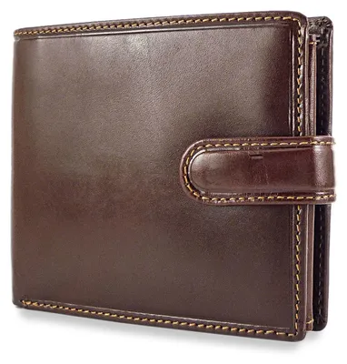 Zdjęcie produktu dla Visconti portfel męski skóra naturalna brązowy RFID 11x9 cm