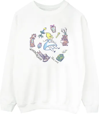 Produktbild von Disney - "Alice in Wonderland" Sweatshirt für Herren BI7806 (S) (Weiß)