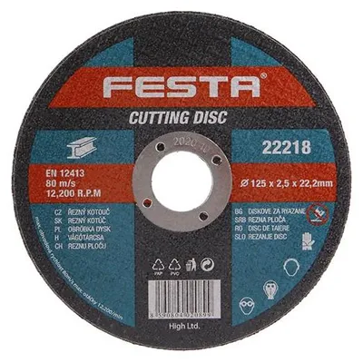 Obrázek produktu pro Kotouč řezný FESTA na kov 125x2.5x22.2mm 22218