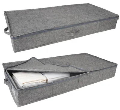 Aufbewahrungsbox unter dem Bett, 2 Stück, 85x40x12 cm, faltbar