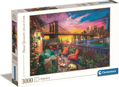 Zdjęcie produktu dla Puzzle 3000 HQ Manhattan balcony sunset 33552