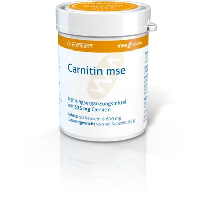Produktbild von Dr. Enzmann Carnitin 90 Kaps 333 mg L-Carnitin - MSE - hochdosiert Vegan