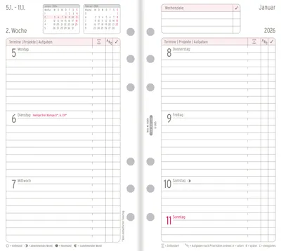 Obrázok produktu pre Týždenný plán Midi 96x172mm 1W/2S