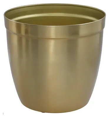 Produktbild von Gerimport Blumentopf Gea - gold - D23 cm - H21 cm - Metall - Gartendekoration